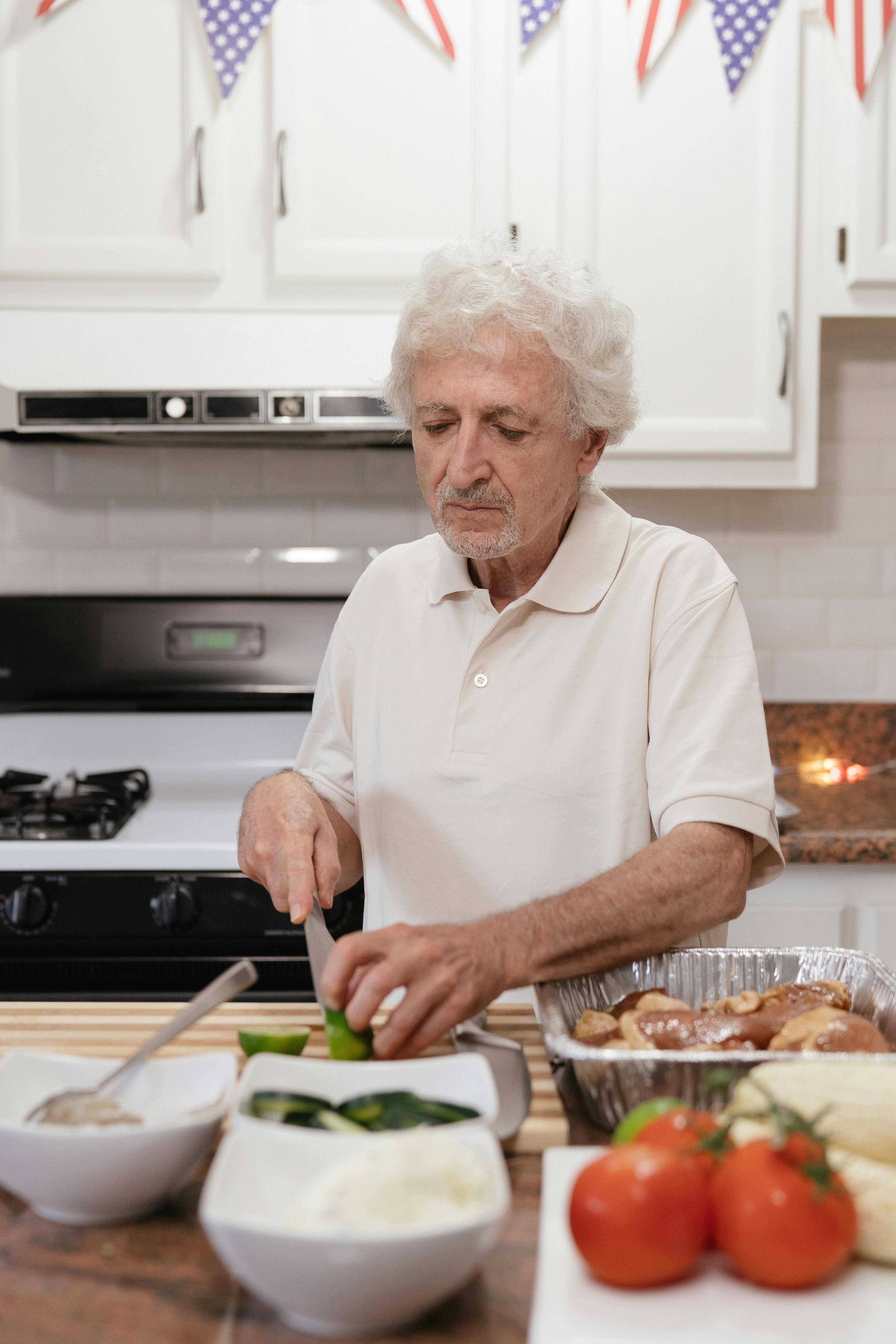 Personal chef preparing fresh ingredients